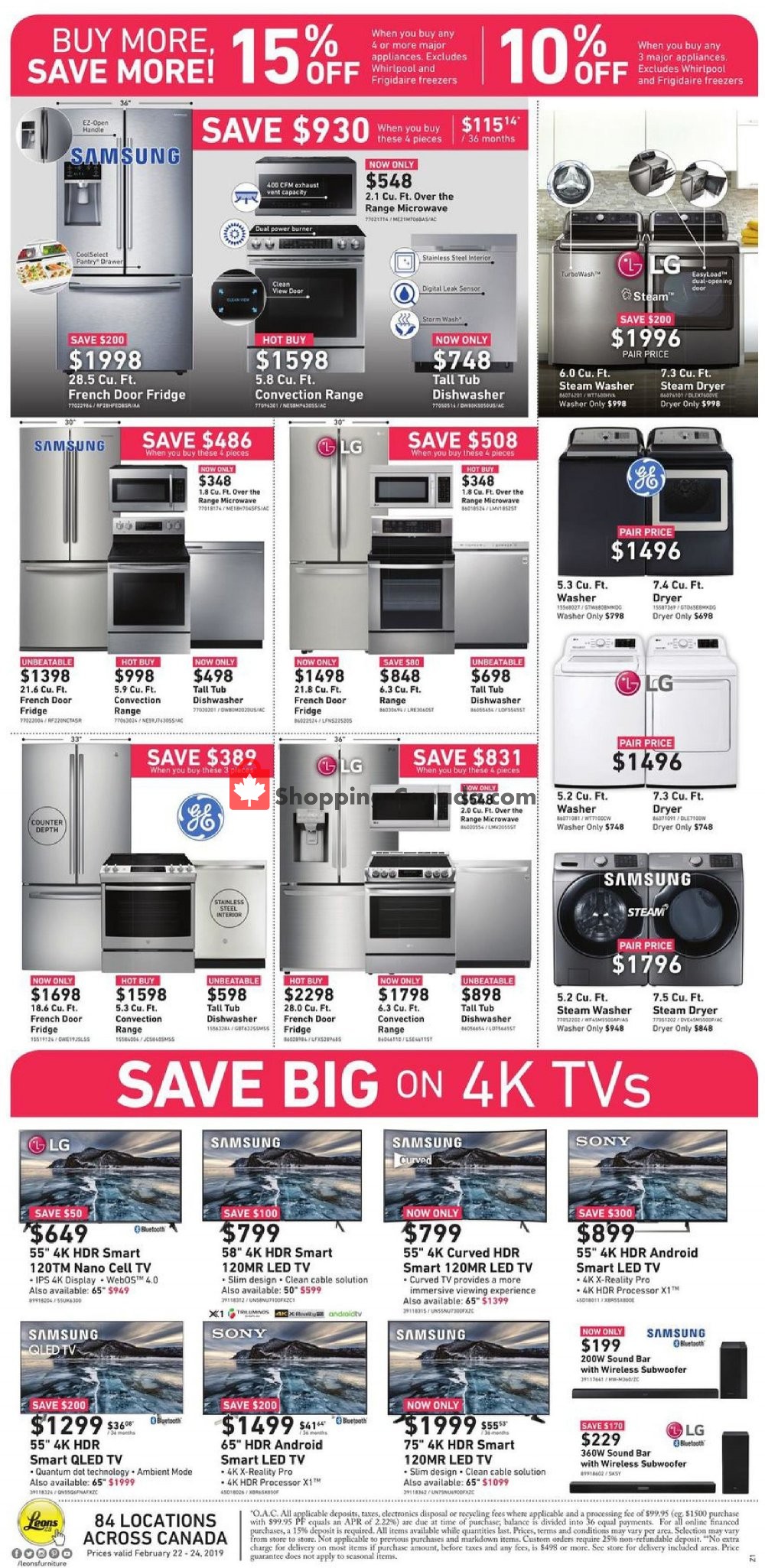 Leon's Furniture flyer from Friday February 22, 2019 to Sunday February 24, 2019 - page 4