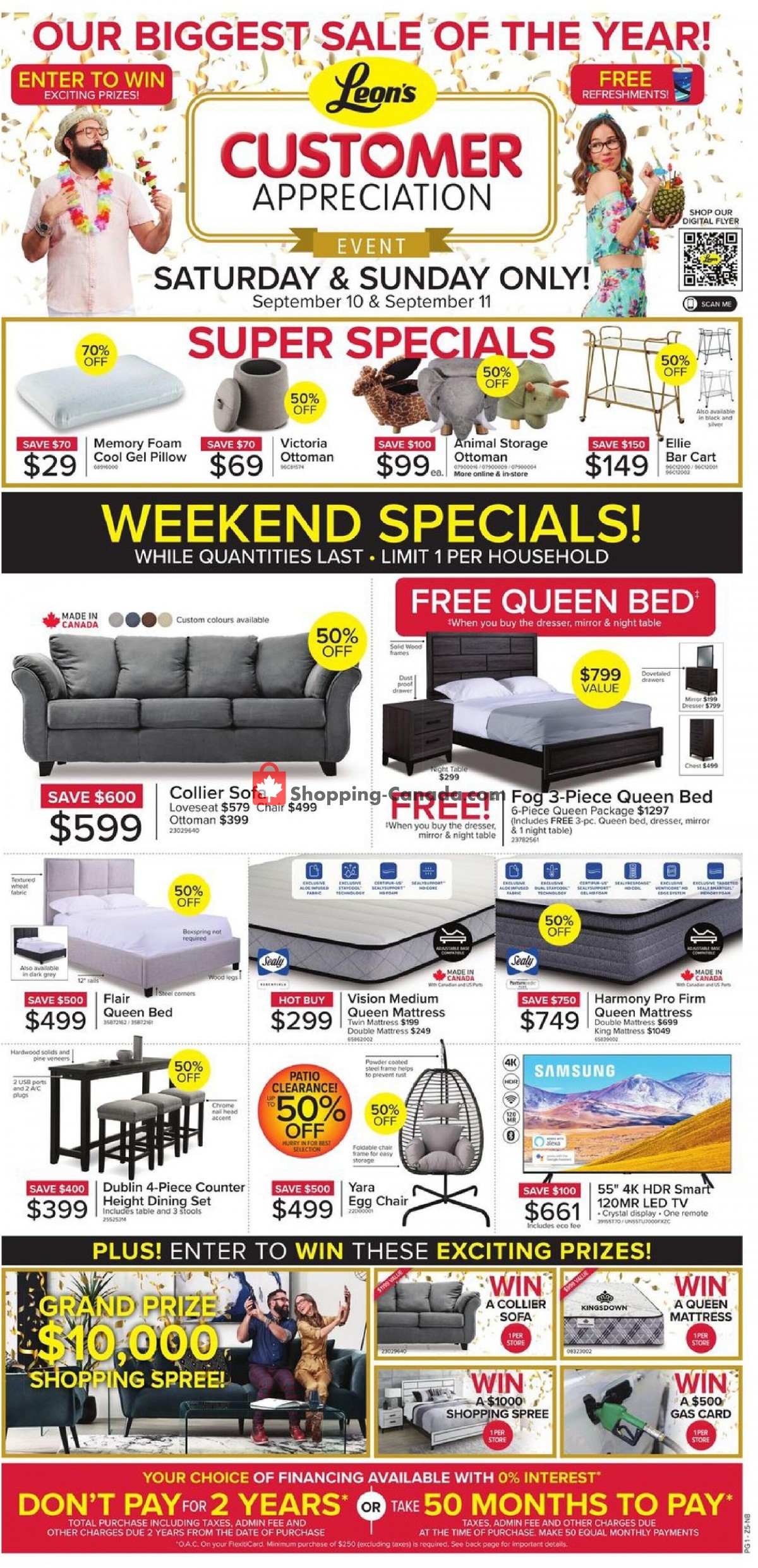Leon's Furniture Canada, flyer (Super Specials Atlantic) September