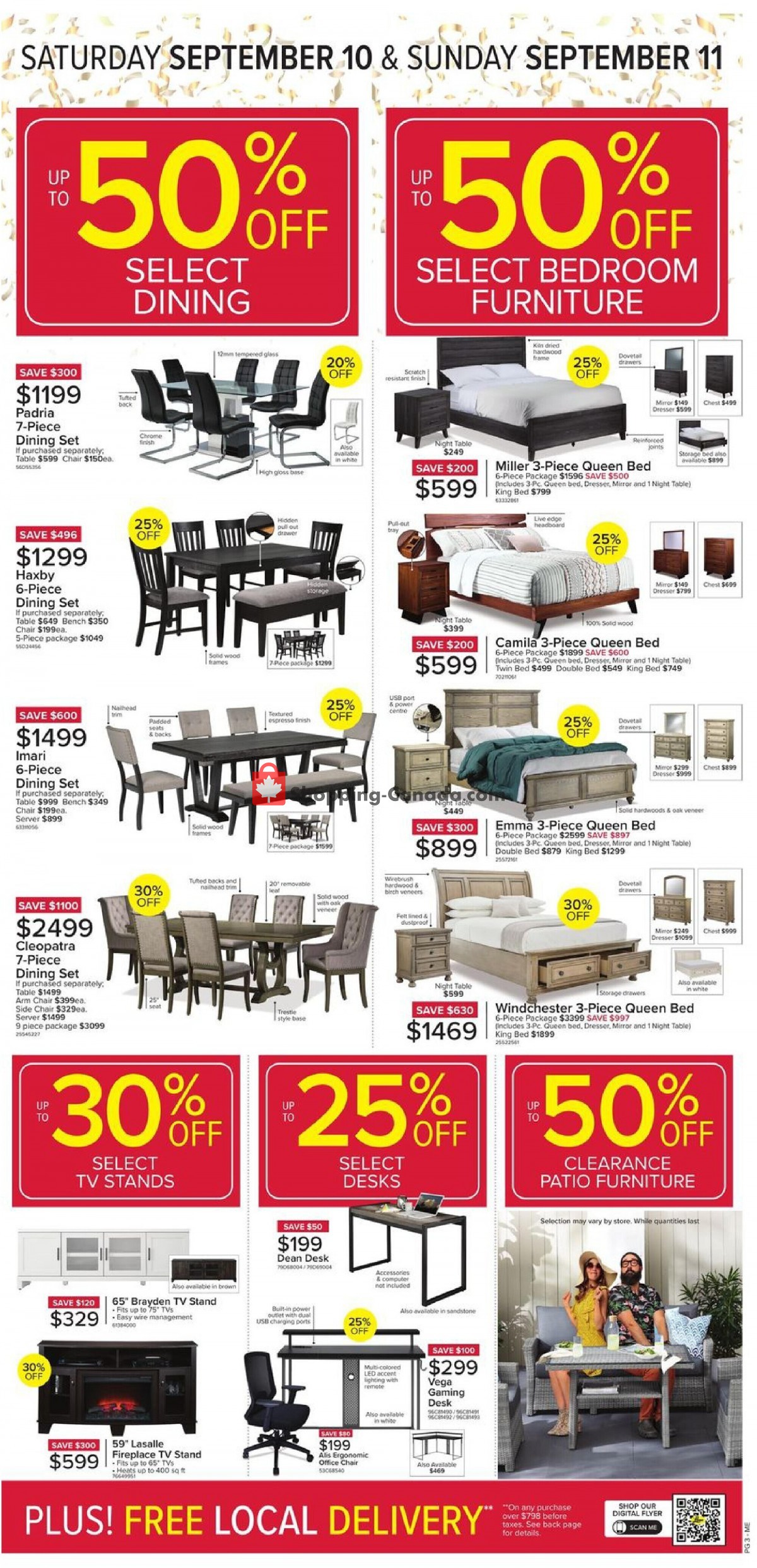 Leon's Furniture Canada, flyer (Super Specials QC) September 8