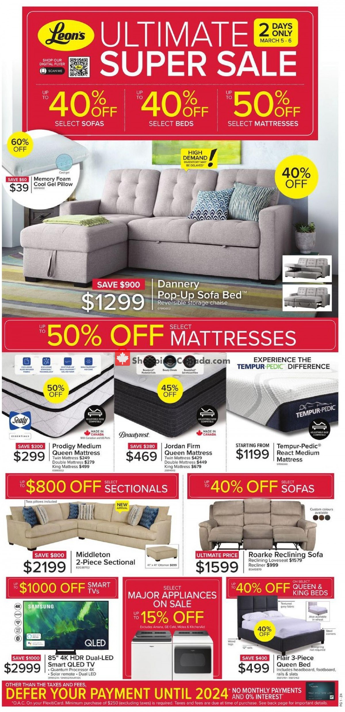Leon's Furniture Canada, flyer (Ultimate Super Sale Atlantic