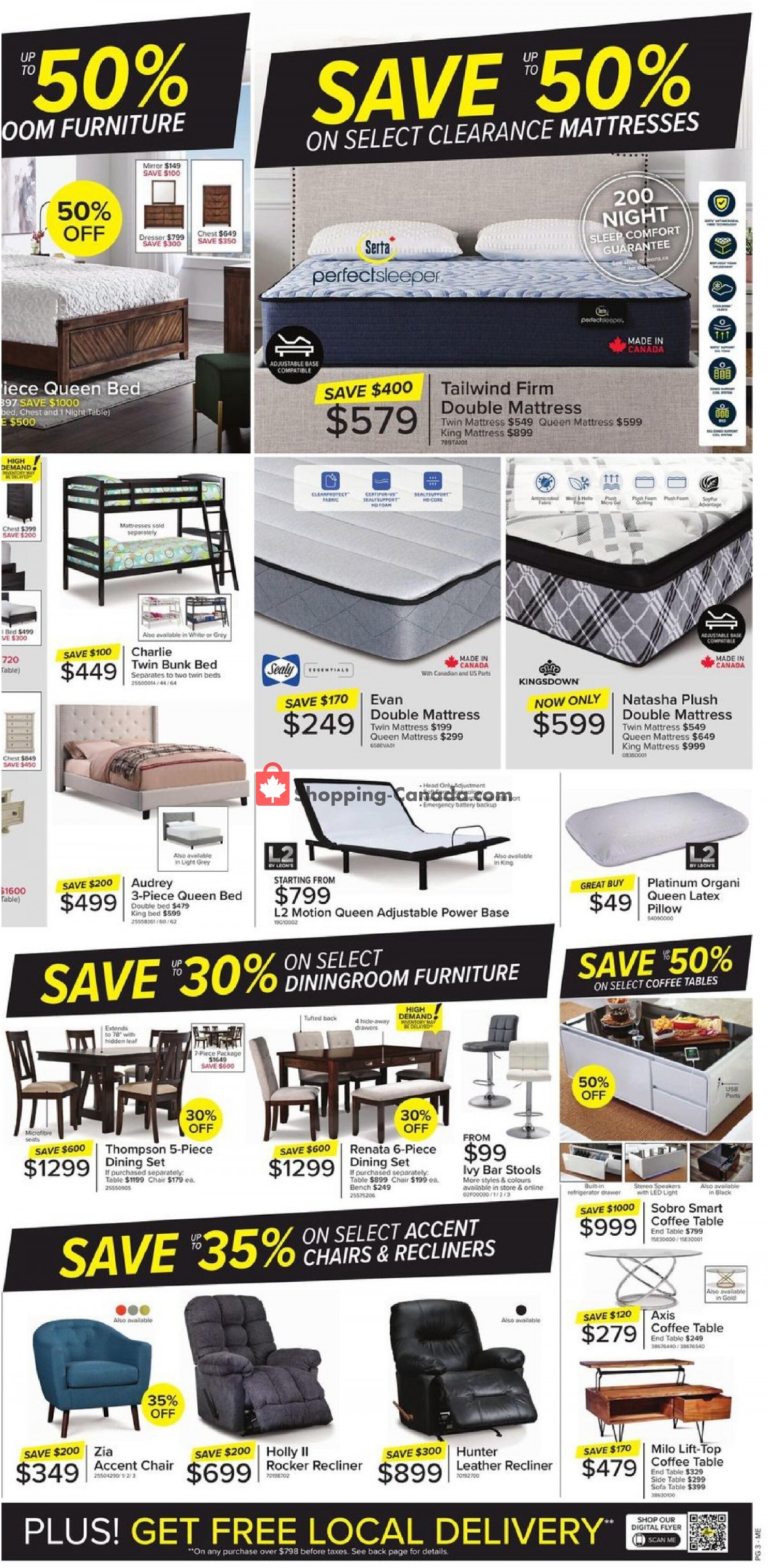Leon's Furniture Canada, flyer (Ultimate Super Sale QC) March 2