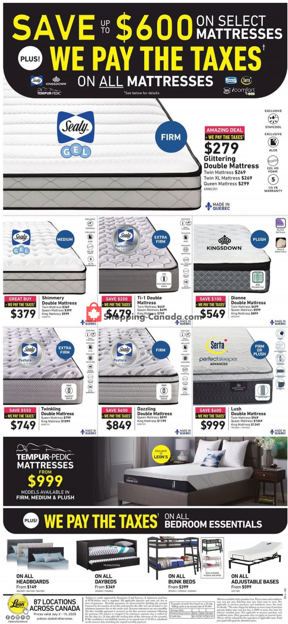 Leon's Furniture flyer from Friday July 3, 2020 to Wednesday July 15, 2020 - page 4