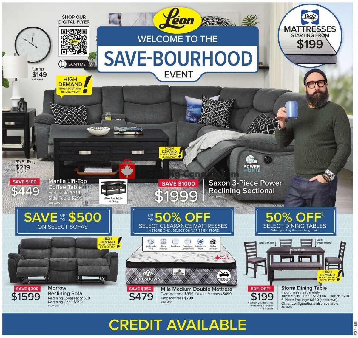 Leon's Furniture Canada, flyer To The SaveBourhood Event