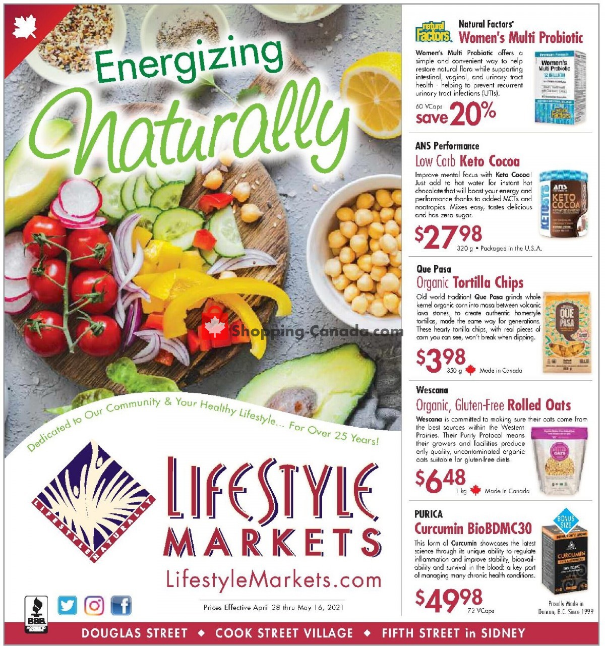 Lifestyle Markets flyer from Wednesday April 28, 2021 to Sunday May 16, 2021 - page 1