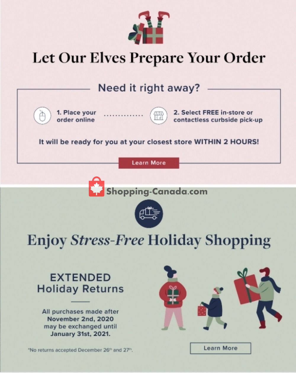 Linen Chest Canada, flyer (Hello Winter) November 12 November 18