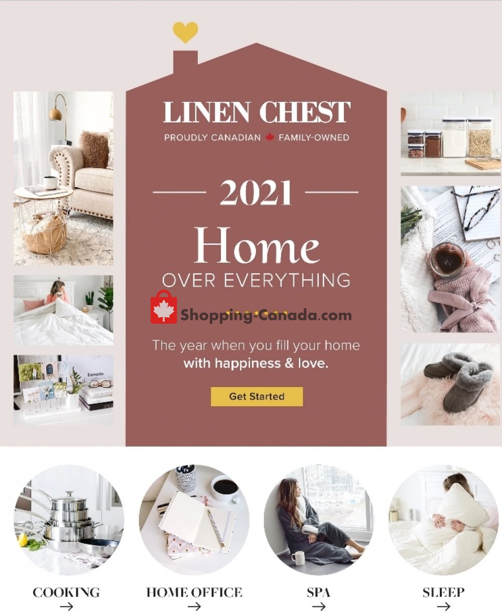 Linen Chest Canada, flyer (Home Over Everything) January 13