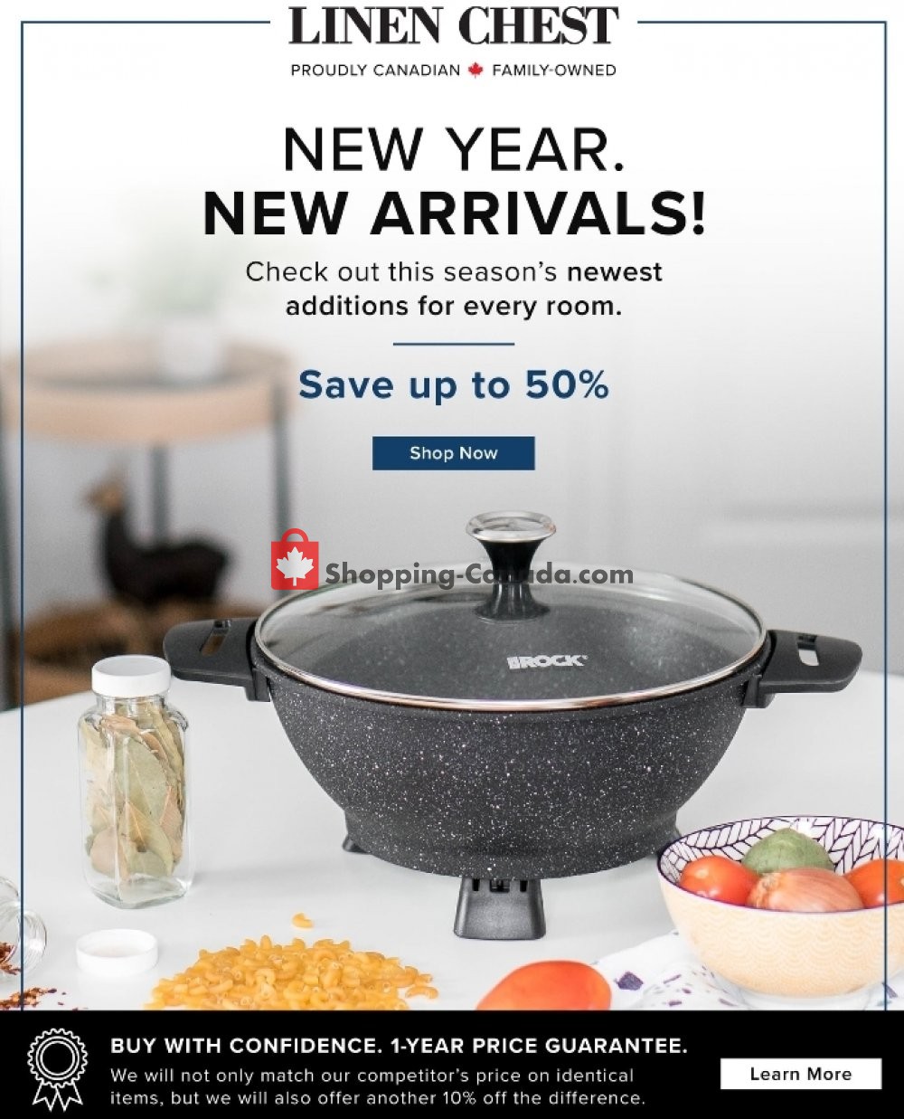 Linen Chest Canada, flyer (New Year New Arrivals) January 3