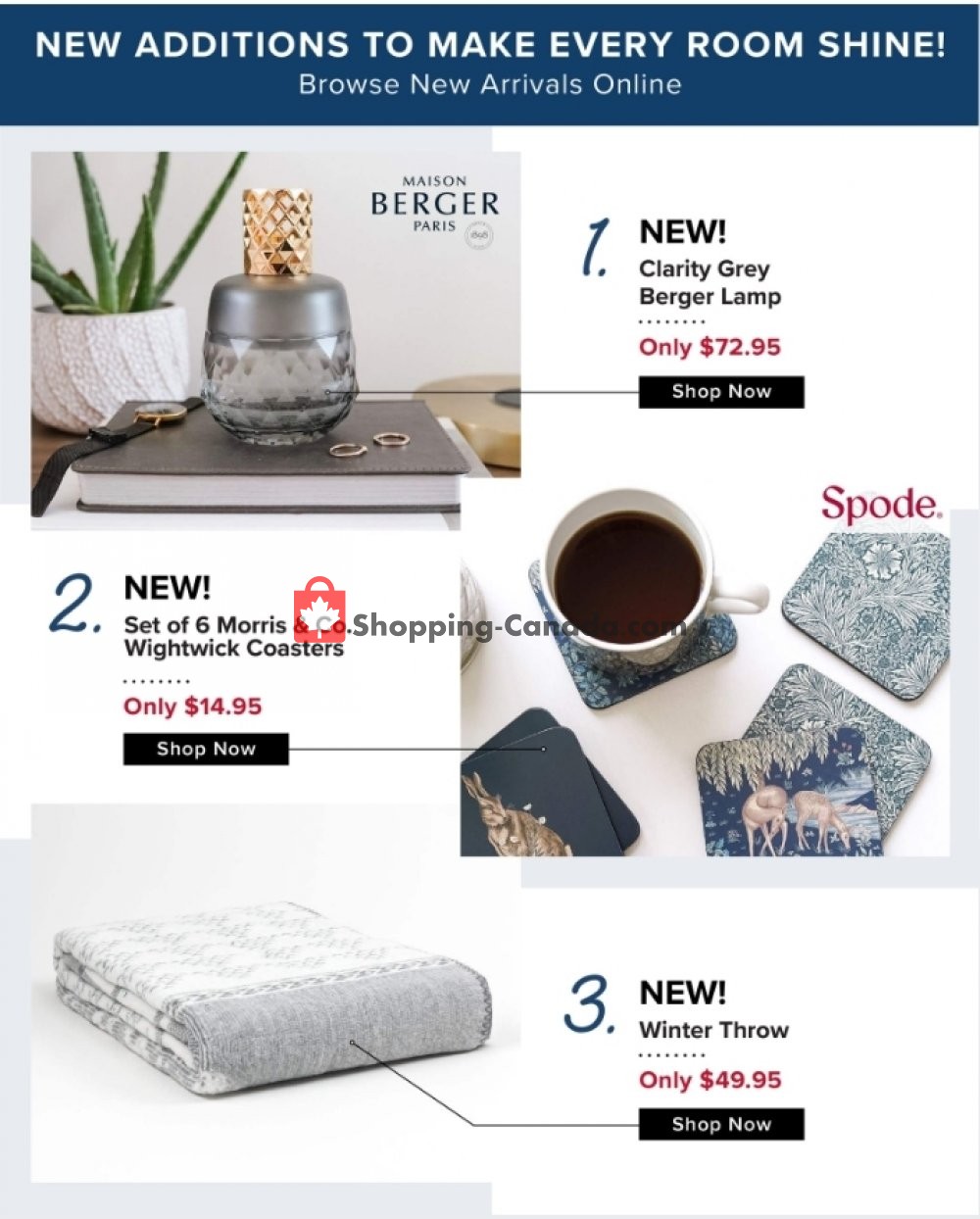 Linen Chest Canada, flyer (New Year New Arrivals) January 3