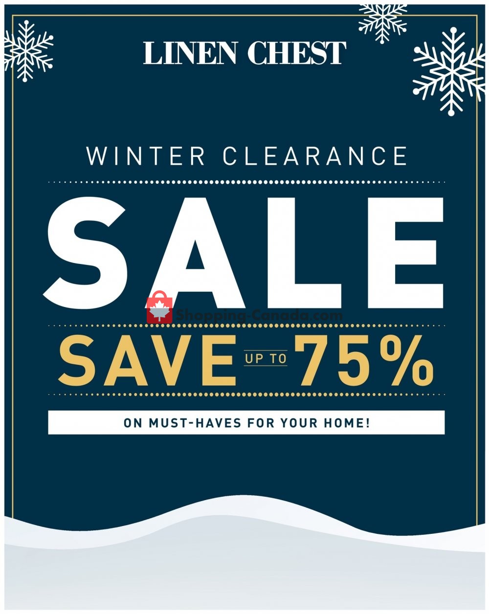 Linen Chest Canada, flyer (Winter Clearance Sale) January 27