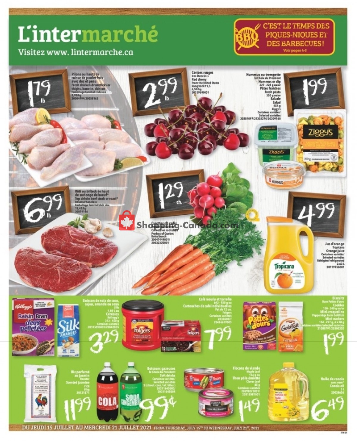L'inter Marché flyer from Thursday July 15, 2021 to Wednesday July 21, 2021 - page 1