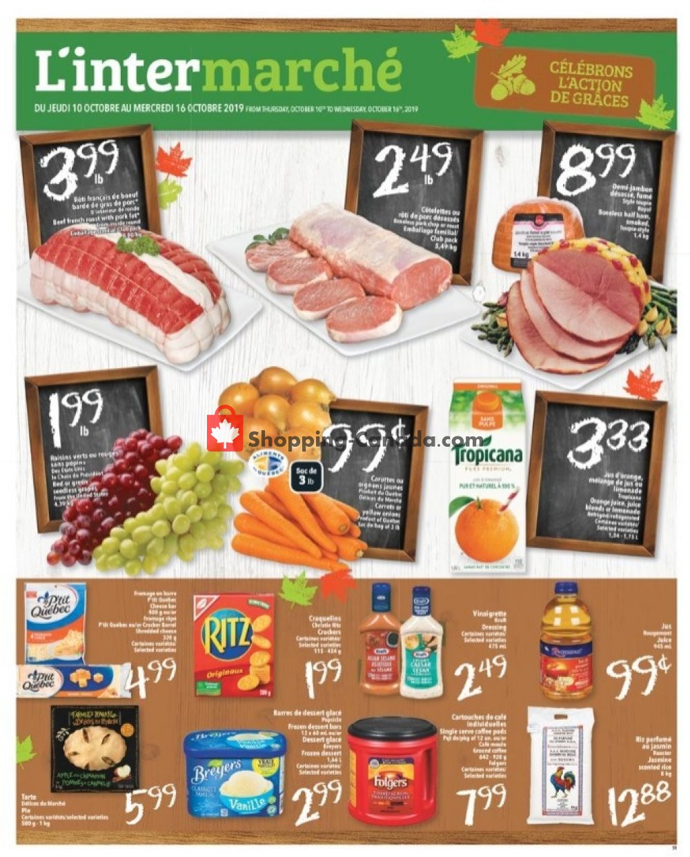 L'inter Marché flyer from Thursday October 10, 2019 to Wednesday October 16, 2019 - page 1