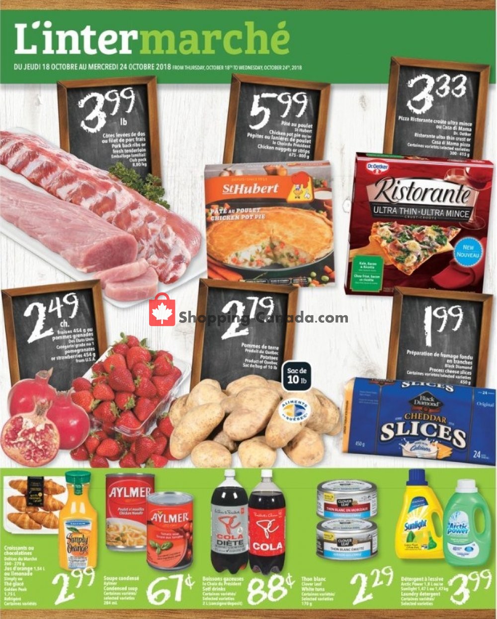 L'inter Marché flyer from Thursday October 18, 2018 to Wednesday October 24, 2018 - page 1