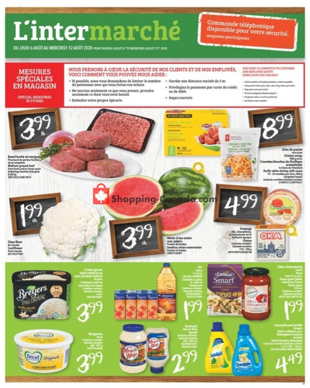 L'inter Marché flyer from Thursday August 6, 2020 to Wednesday August 12, 2020 - page 1