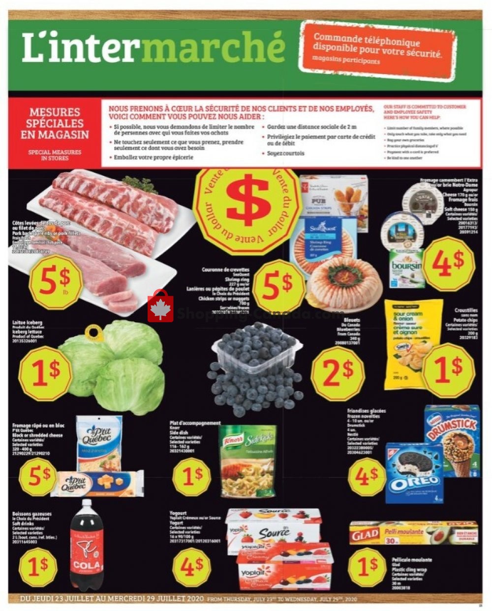 L'inter Marché flyer from Thursday July 23, 2020 to Wednesday July 29, 2020 - page 1