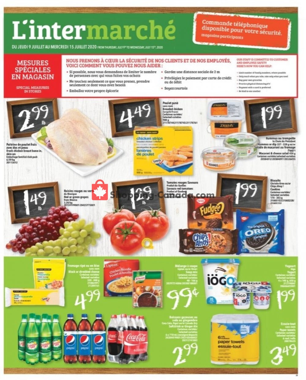 L'inter Marché flyer from Thursday July 9, 2020 to Wednesday July 15, 2020 - page 1