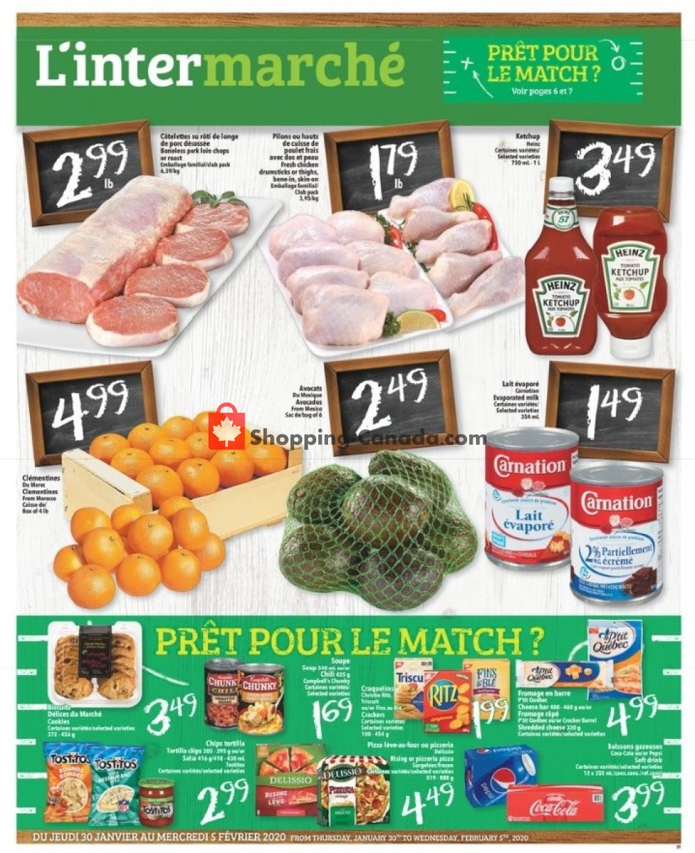L'inter Marché flyer from Thursday January 30, 2020 to Wednesday February 5, 2020 - page 1