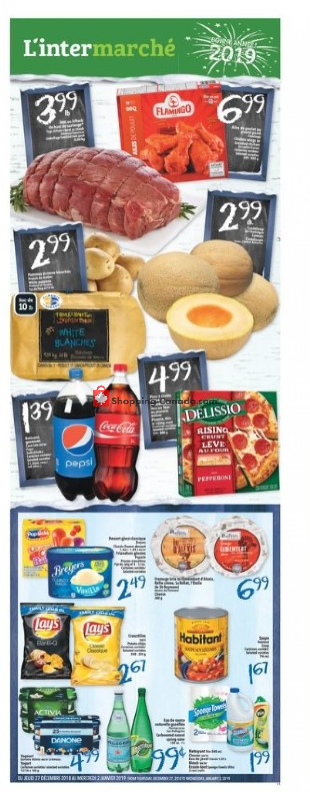 L'inter Marché flyer from Thursday December 27, 2018 to Wednesday January 2, 2019 - page 1