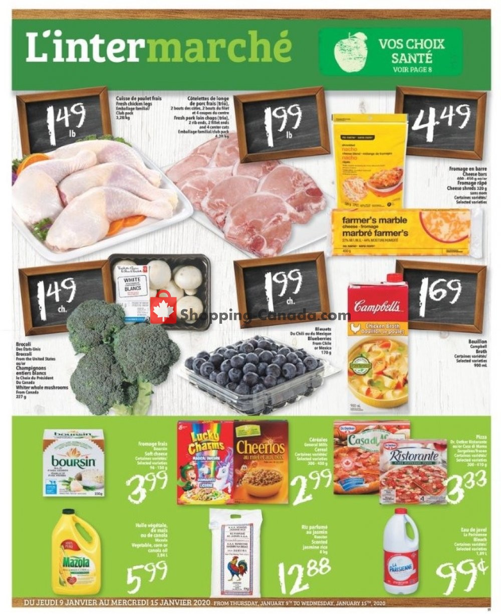 L'inter Marché flyer from Thursday January 9, 2020 to Wednesday January 15, 2020 - page 1