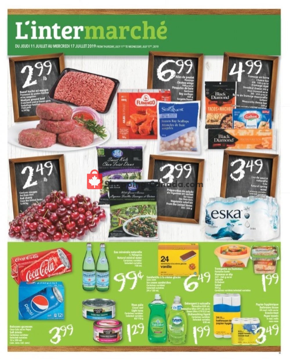 L'inter Marché flyer from Thursday July 11, 2019 to Wednesday July 17, 2019 - page 1