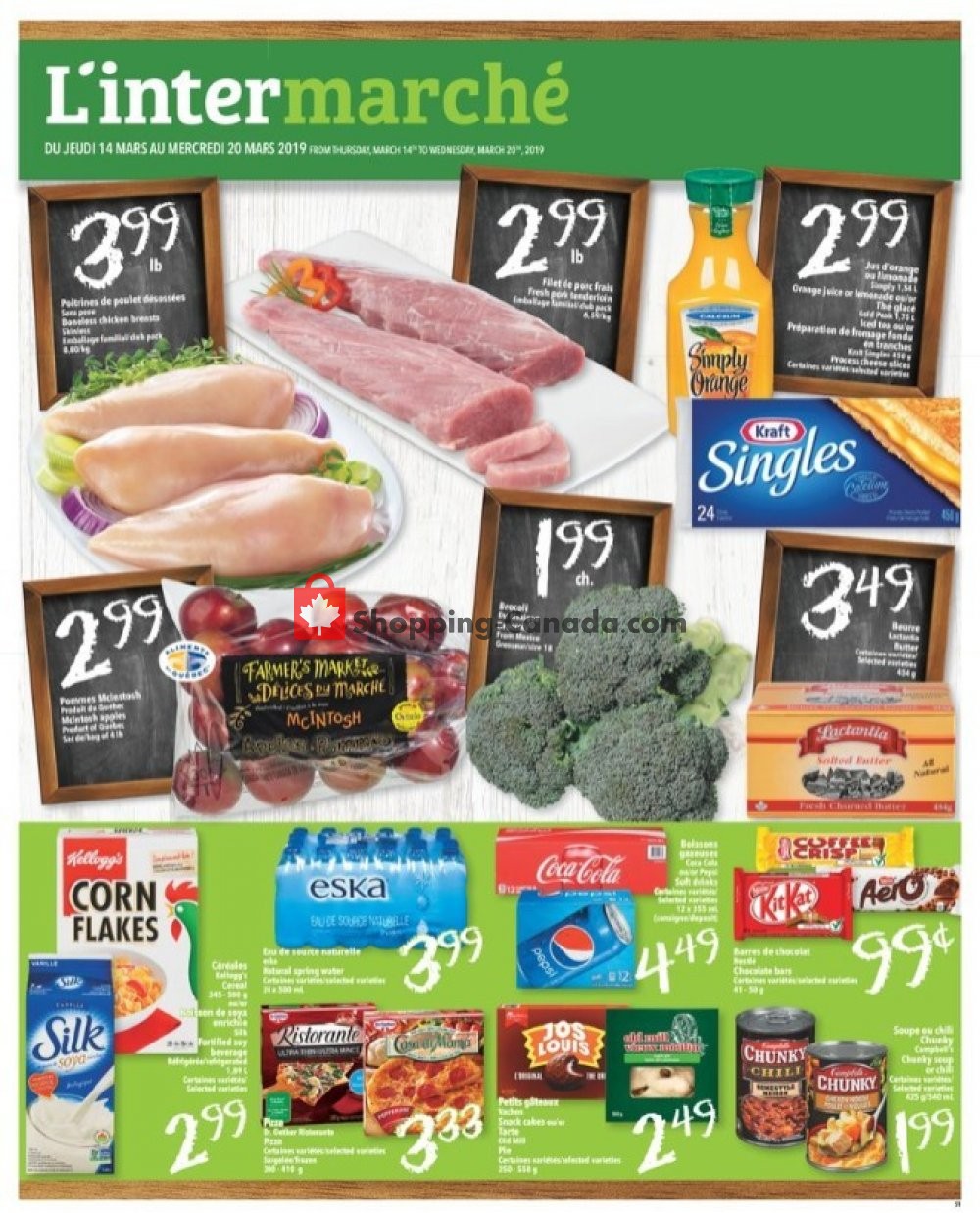 L'inter Marché flyer from Thursday March 14, 2019 to Wednesday March 20, 2019 - page 1