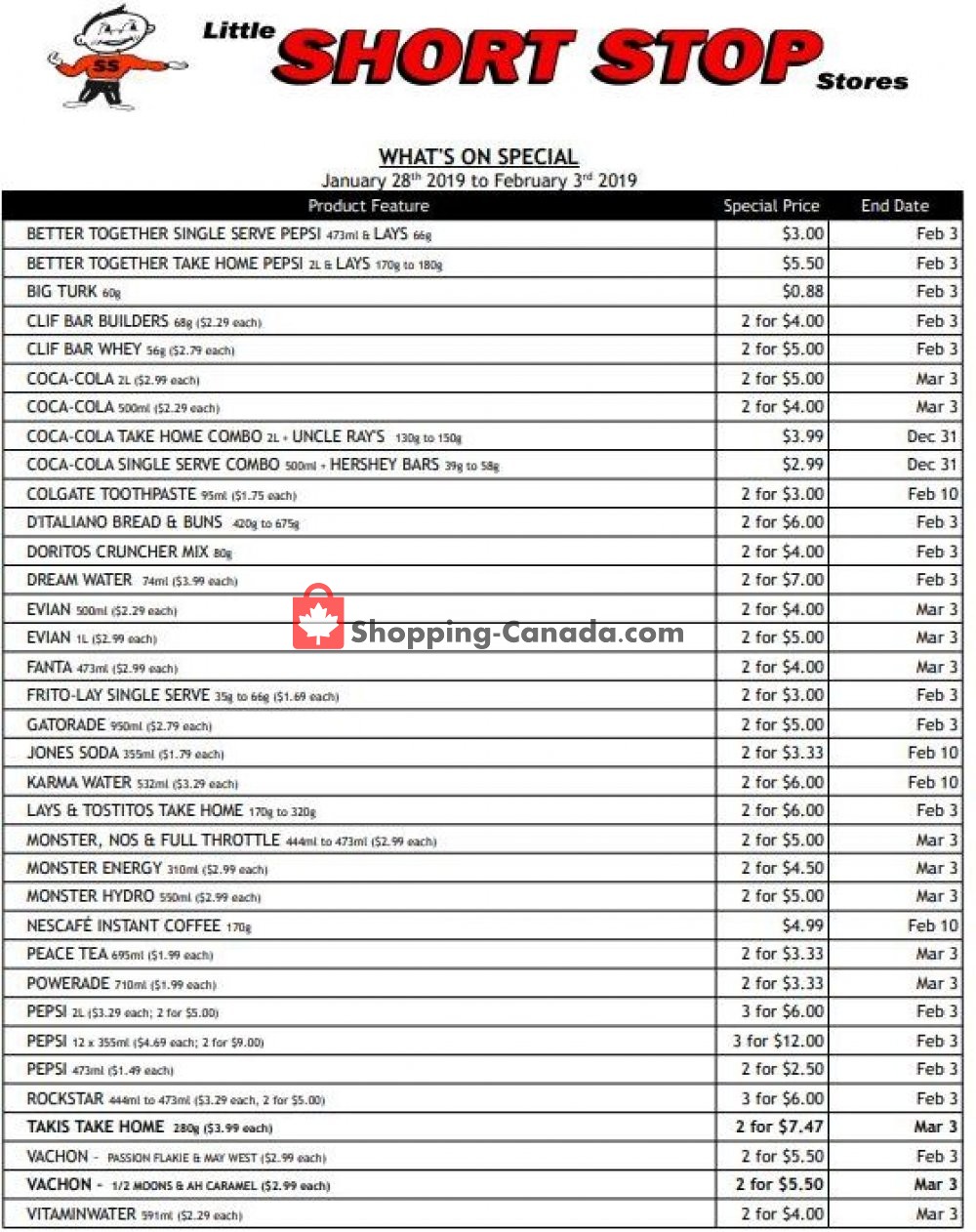 Little Short Stop Stores flyer from Monday January 28, 2019 to Sunday February 3, 2019 - page 2