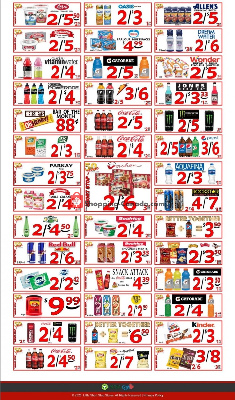 Little Short Stop Stores flyer from Tuesday October 13, 2020 to Monday October 19, 2020 - page 1
