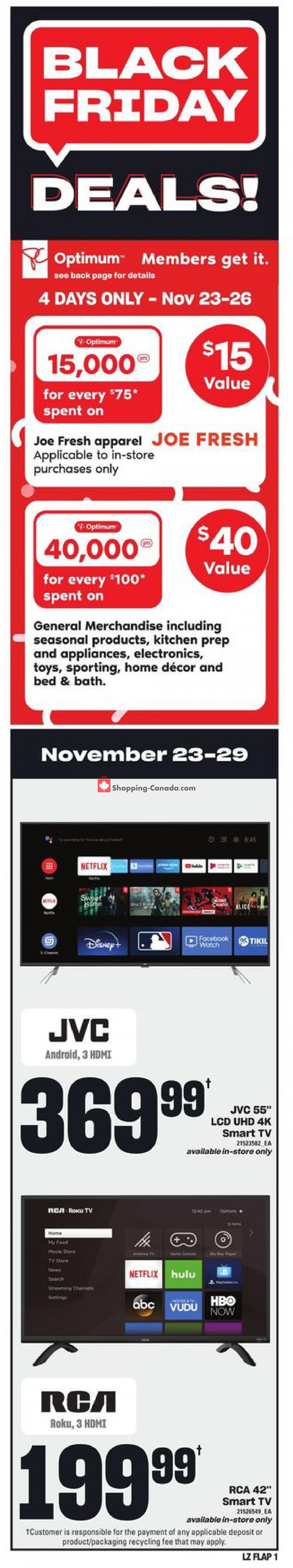 Loblaws flyer from Thursday November 23, 2023 to Wednesday November 29, 2023 - page 1