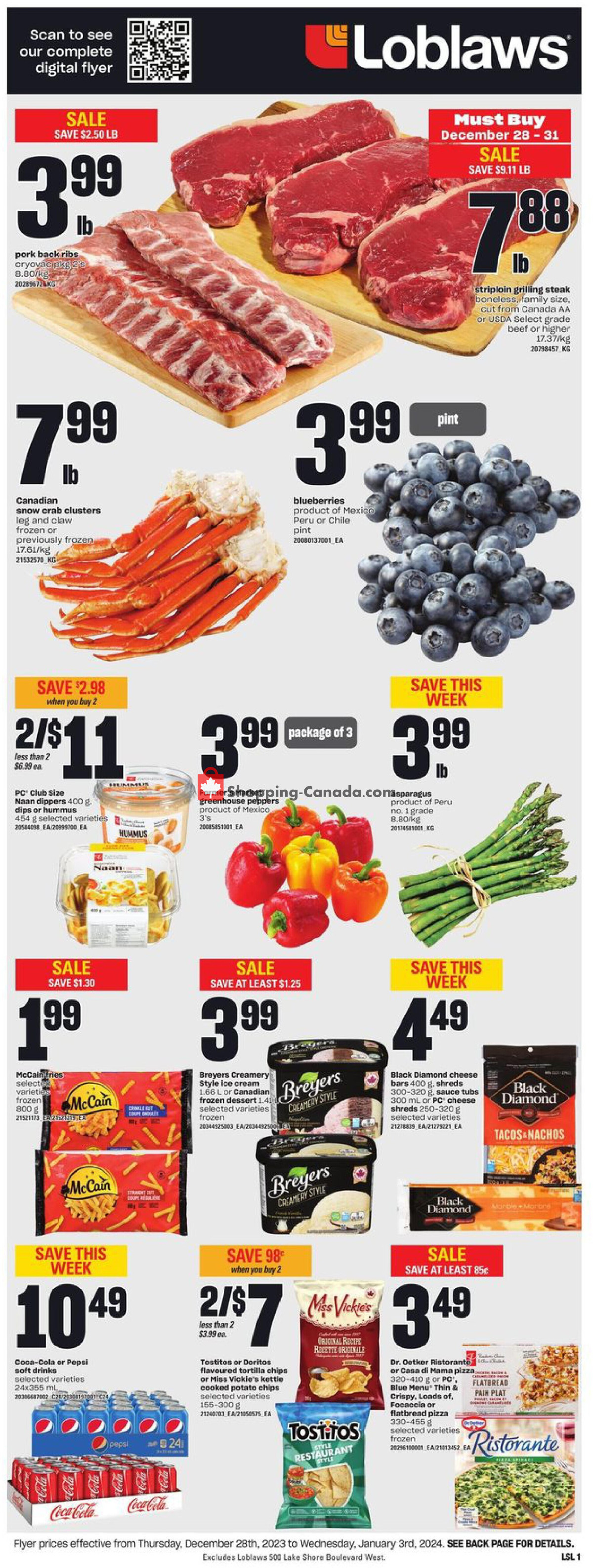 Loblaws flyer from Thursday December 28, 2023 to Wednesday January 3, 2024 - page 4
