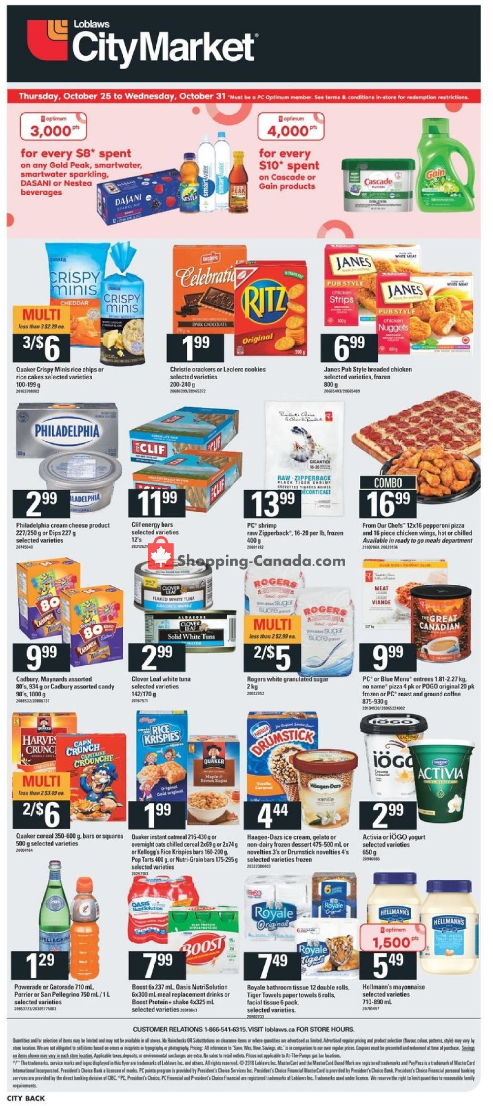 Loblaws flyer from Thursday October 25, 2018 to Wednesday October 31, 2018 - page 19