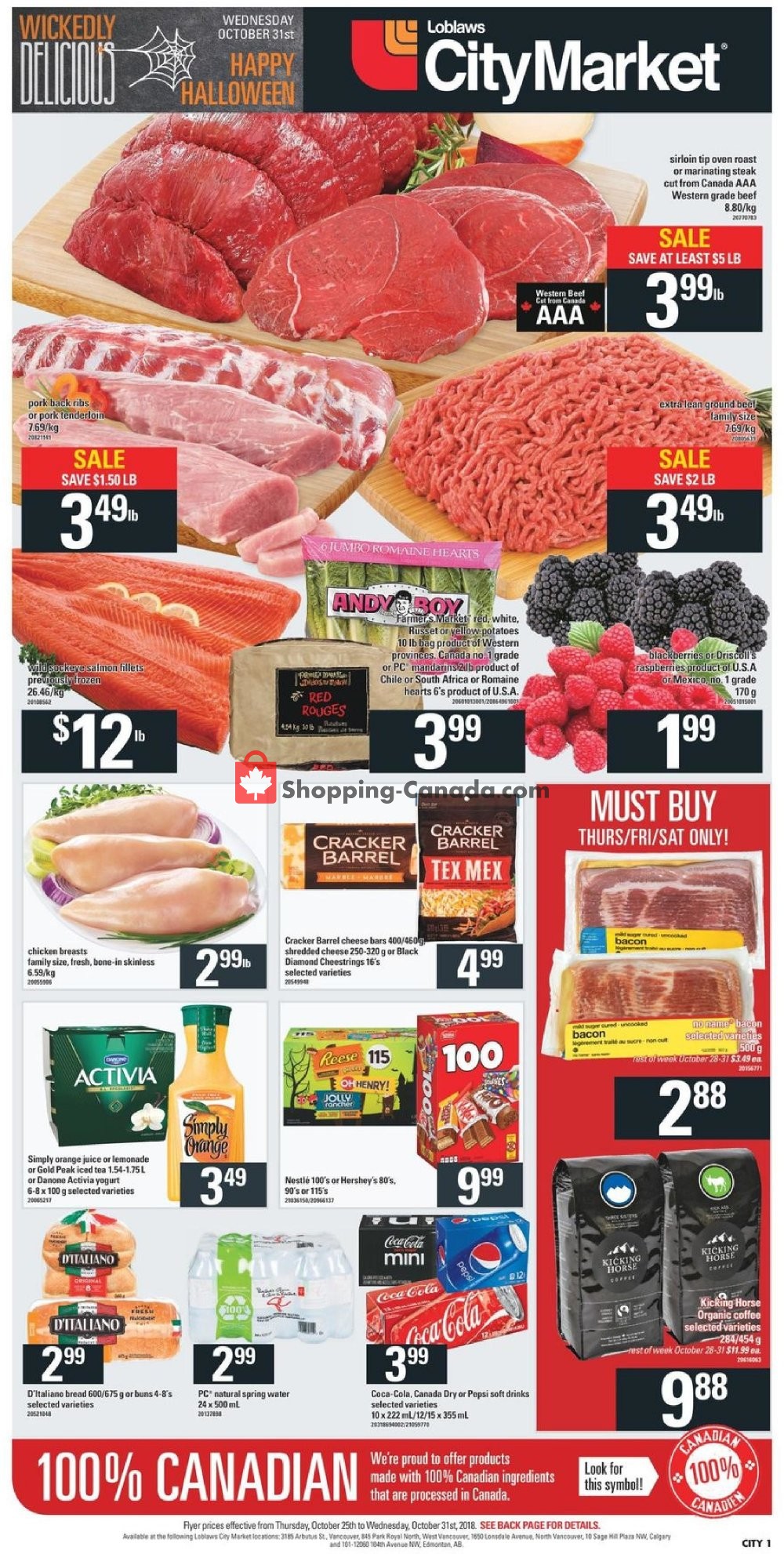 Loblaws flyer from Thursday October 25, 2018 to Wednesday October 31, 2018 - page 3