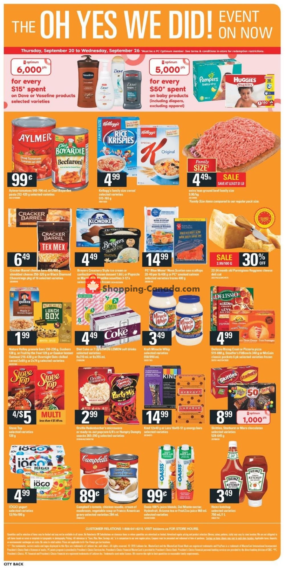 Loblaws flyer from Thursday September 20, 2018 to Wednesday September 26, 2018 - page 16