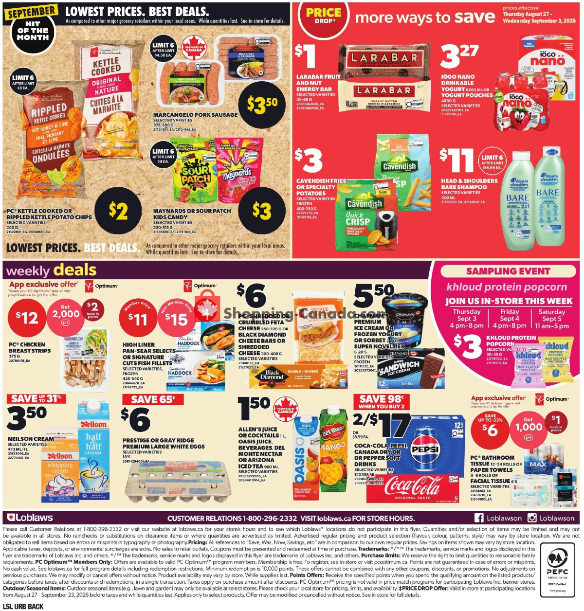 Loblaws flyer from Thursday September 3, 2026 to Wednesday September 9, 2026 - page 8