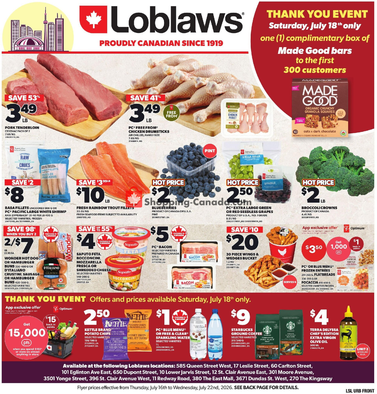 Loblaws flyer from Thursday July 16, 2026 to Wednesday July 22, 2026 - page 2