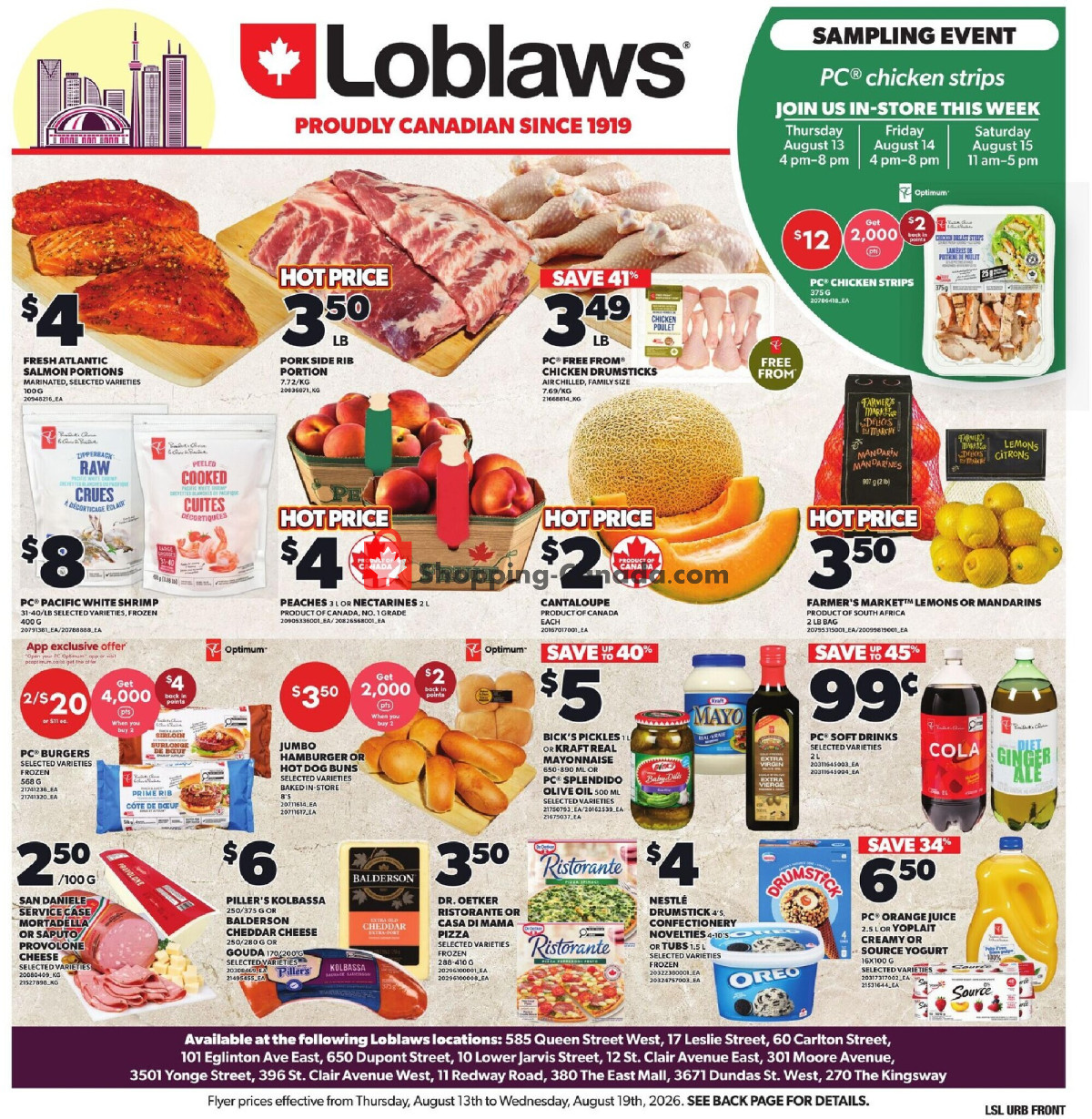 Loblaws flyer from Thursday August 13, 2026 to Wednesday August 19, 2026 - page 1