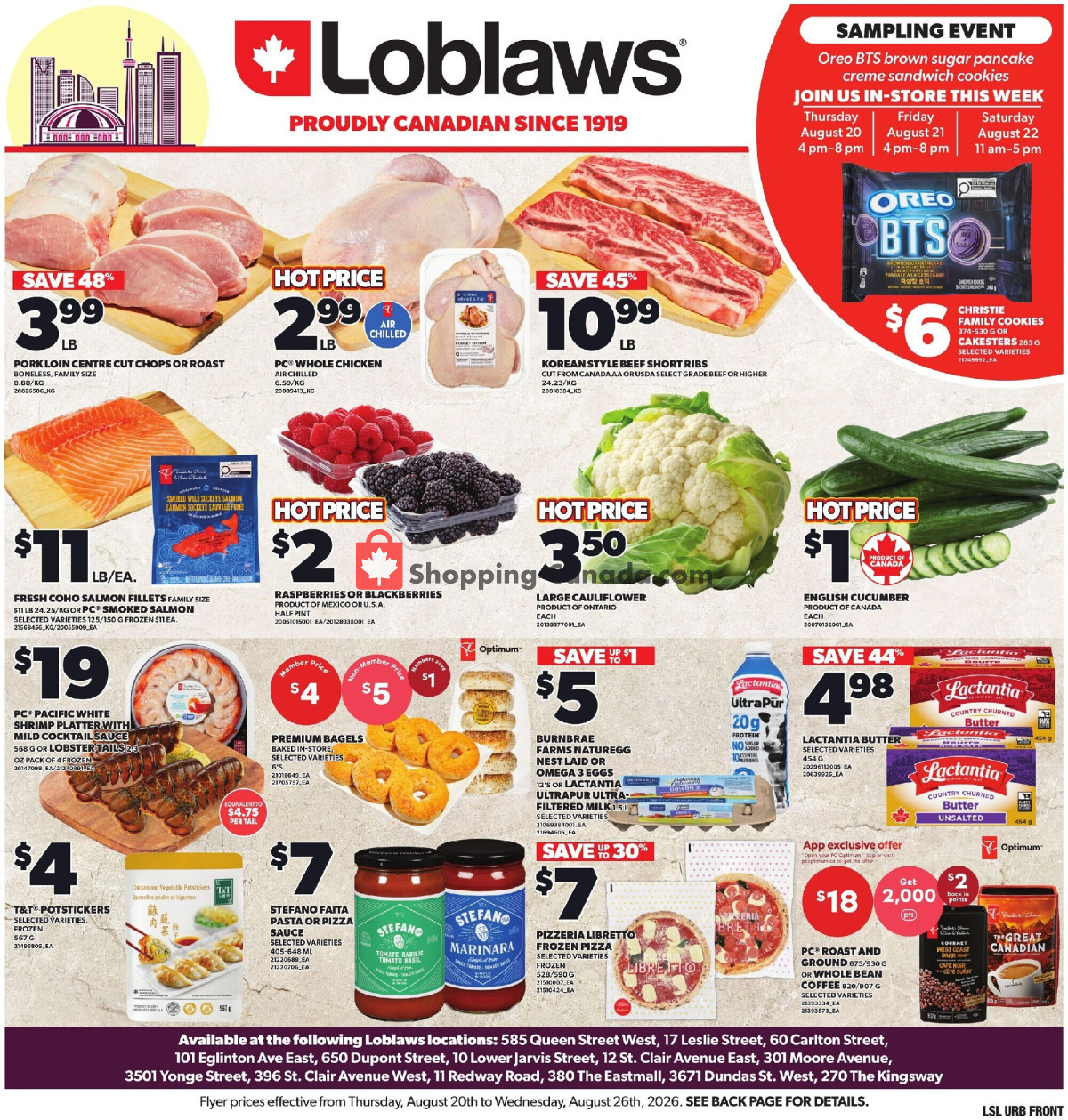 Loblaws flyer from Thursday August 20, 2026 to Wednesday August 26, 2026 - page 1