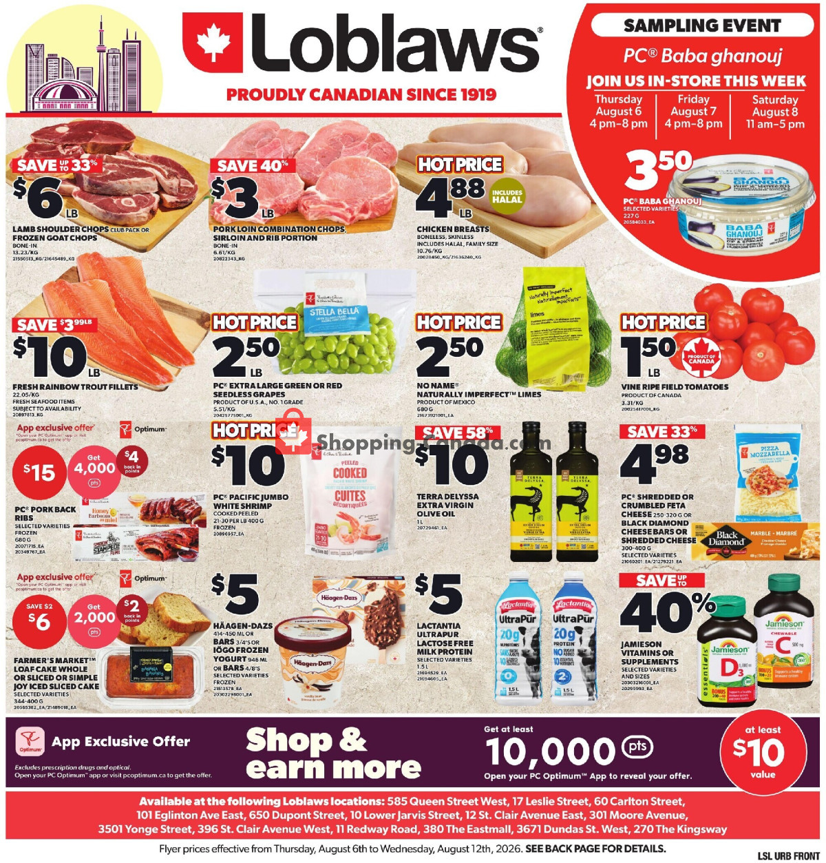 Loblaws flyer from Thursday August 6, 2026 to Wednesday August 12, 2026 - page 1