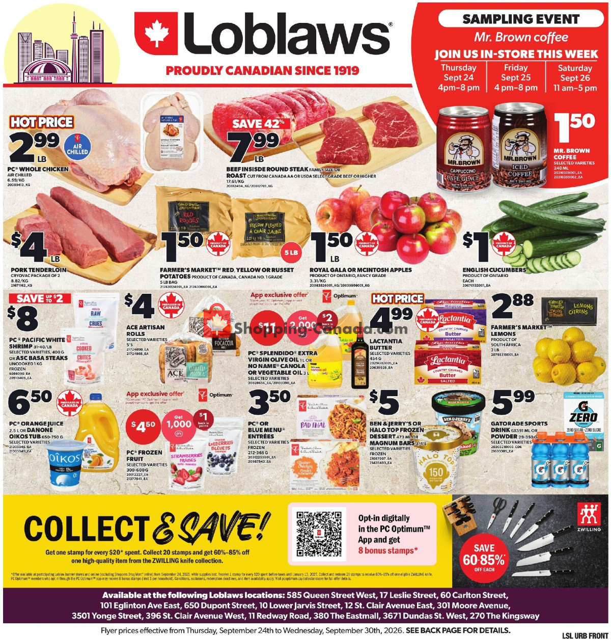 Loblaws flyer from Thursday September 24, 2026 to Wednesday September 30, 2026 - page 1