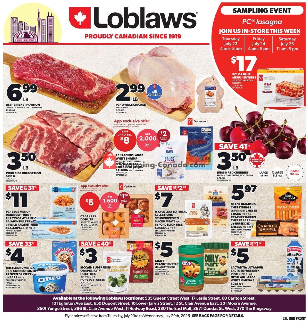 Loblaws flyer from Thursday July 23, 2026 to Wednesday July 29, 2026 - page 1