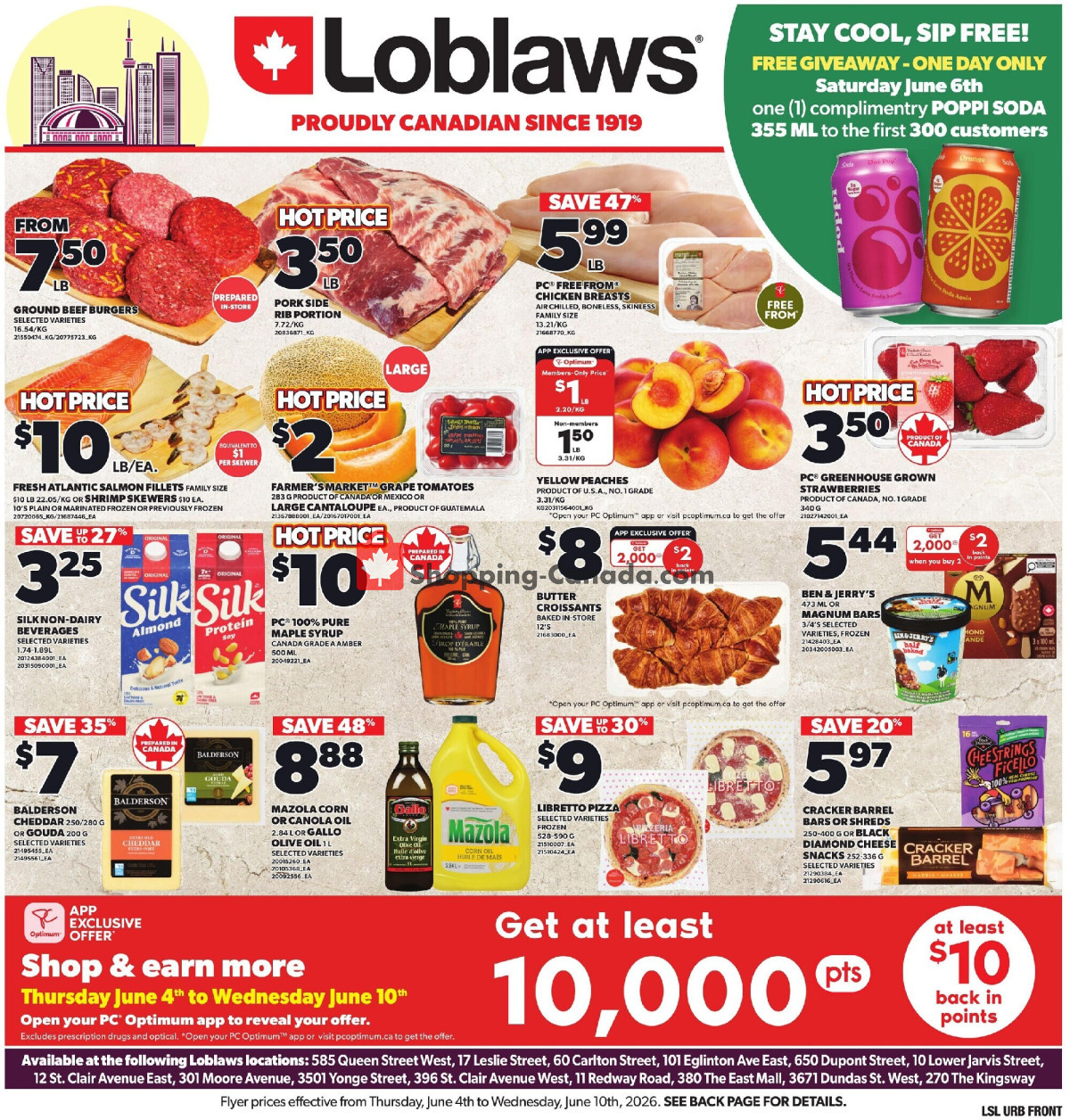 Loblaws flyer from Thursday June 4, 2026 to Wednesday June 10, 2026 - page 1