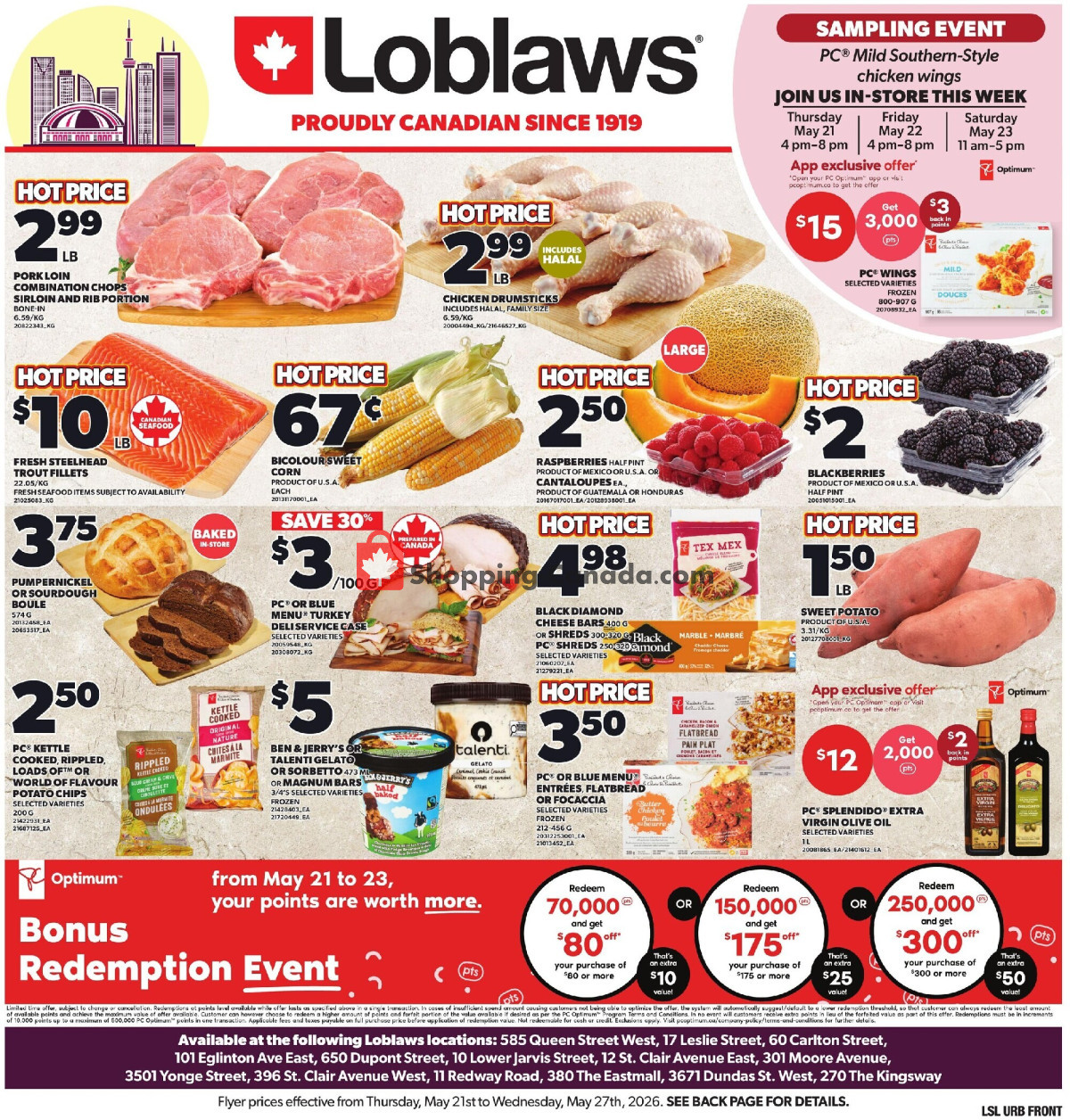 Loblaws flyer from Thursday May 21, 2026 to Wednesday May 27, 2026 - page 1