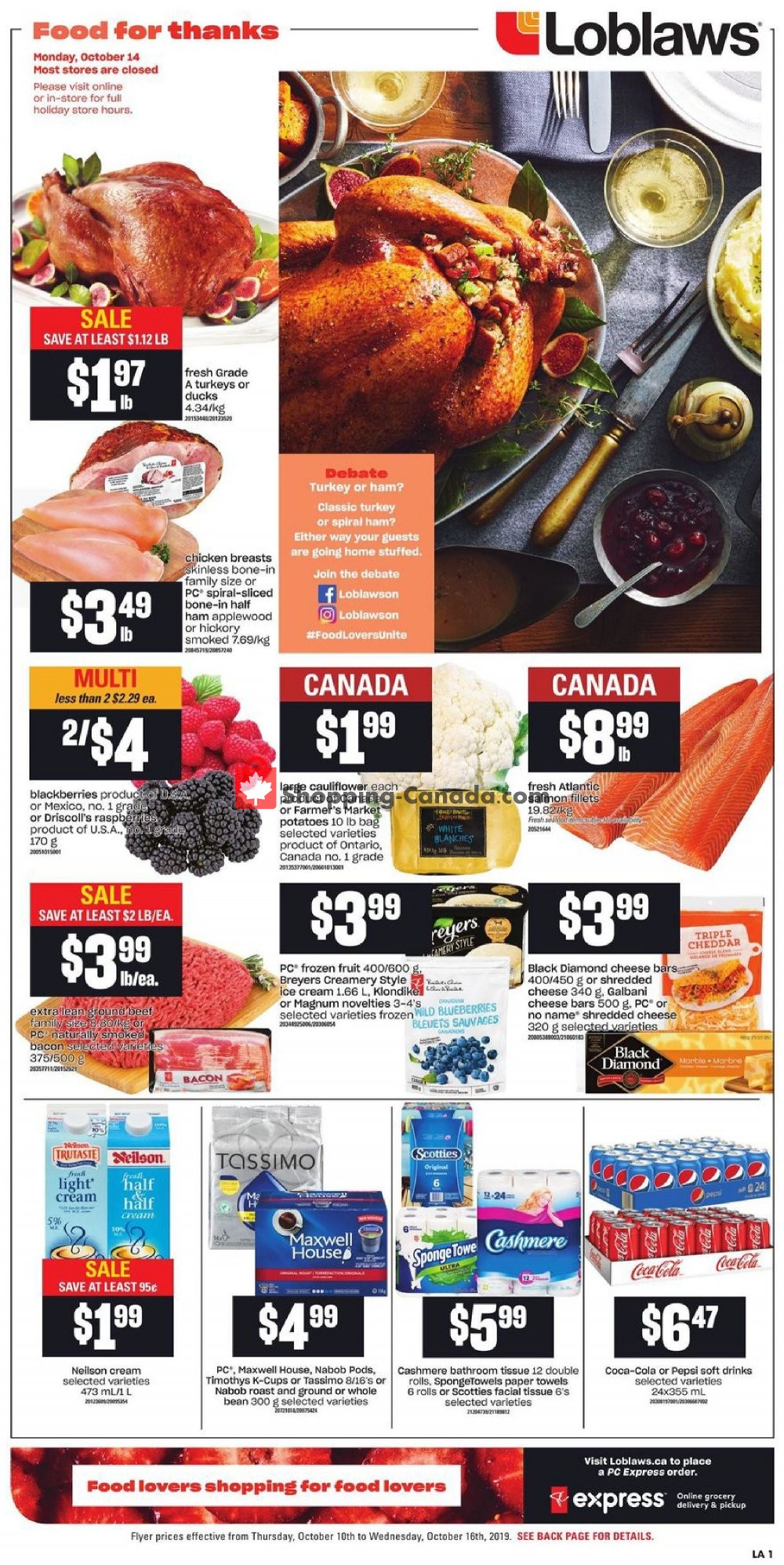Loblaws flyer from Thursday October 10, 2019 to Wednesday October 16, 2019 - page 3