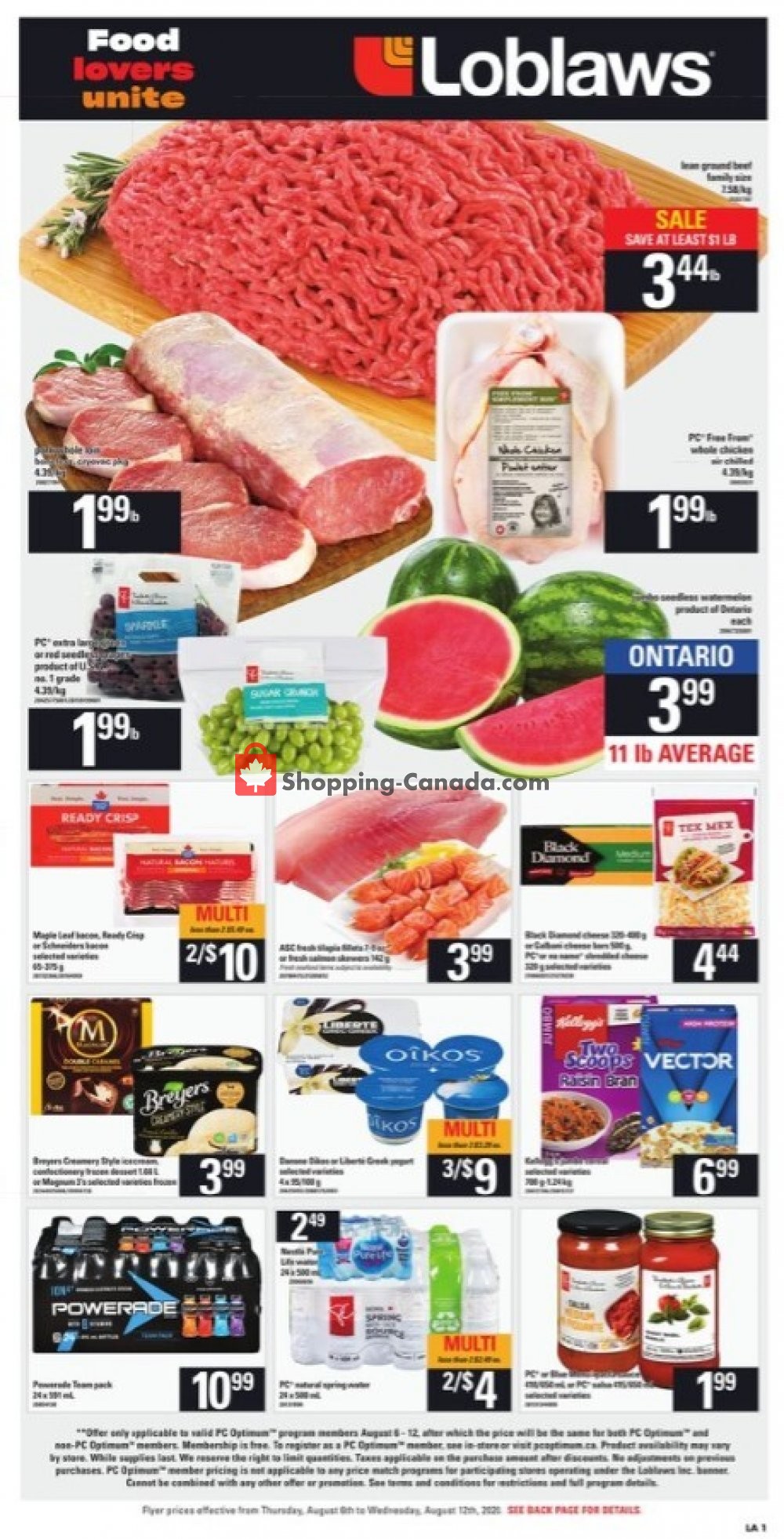 Loblaws flyer from Thursday August 6, 2020 to Wednesday August 12, 2020 - page 2