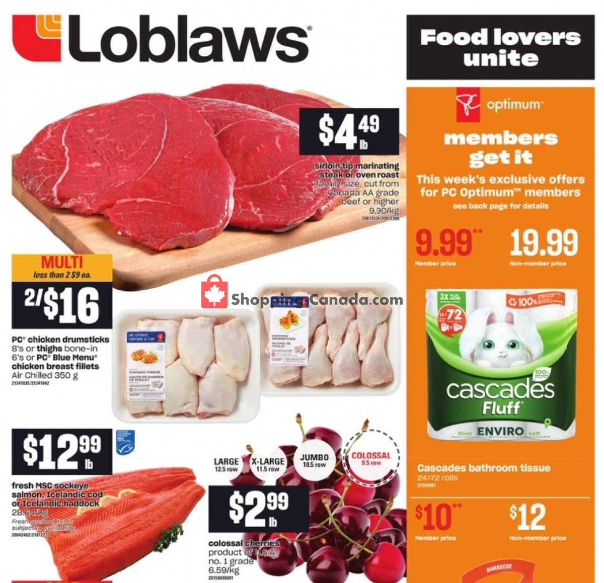 Loblaws flyer from Thursday July 15, 2021 to Wednesday July 21, 2021 - page 1