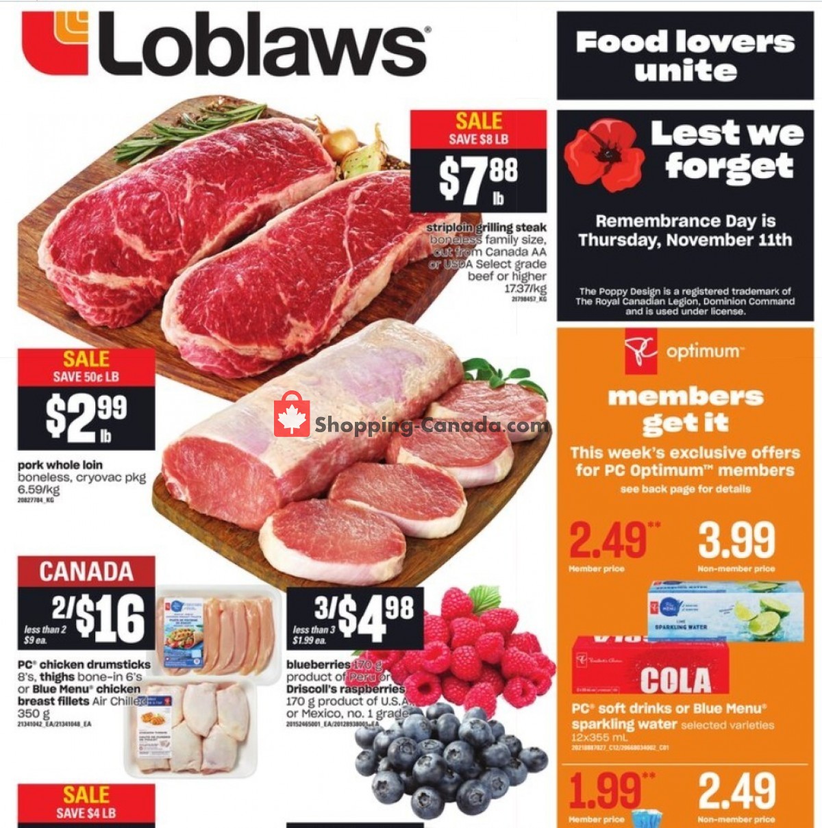 Loblaws Canada, flyer (Food Lovers Unit) November 11 November 17