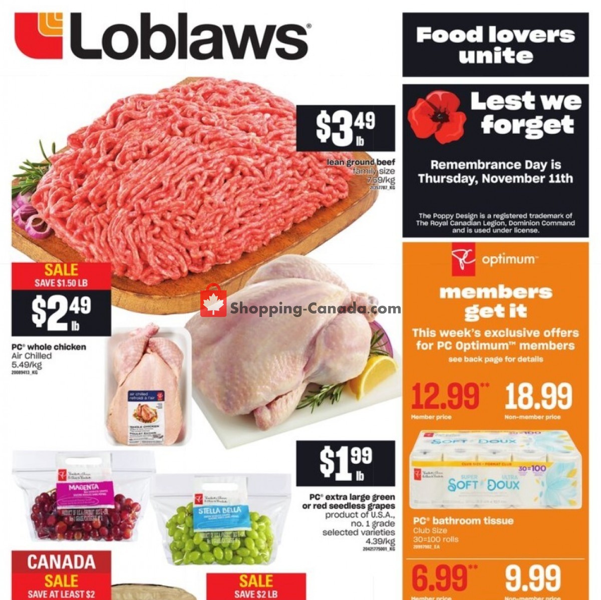 Loblaws Canada, flyer (Food Lovers Unit) November 4 November 10
