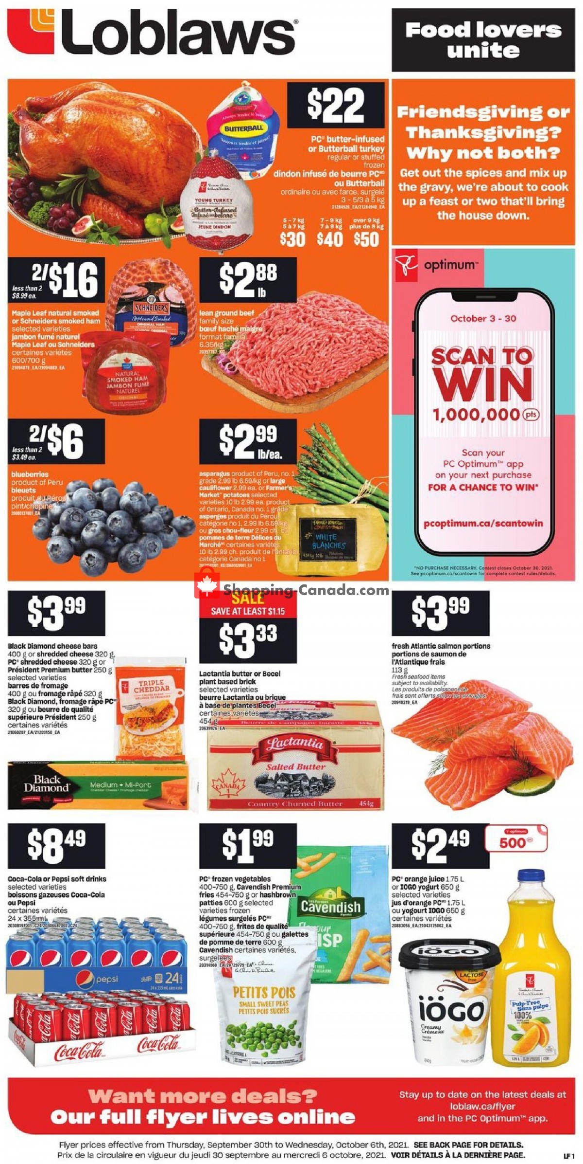 Loblaws Canada, flyer (Food Lovers Unit) September 30 October 6