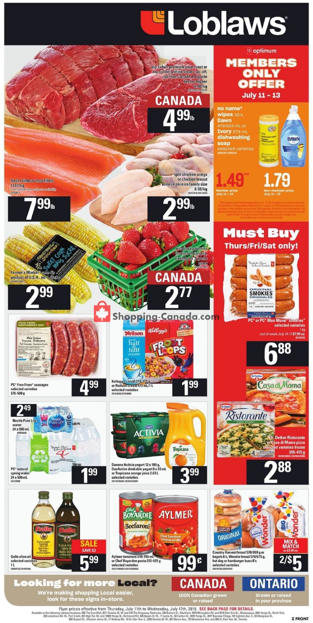 Loblaws flyer from Thursday July 11, 2019 to Wednesday July 17, 2019 - page 3