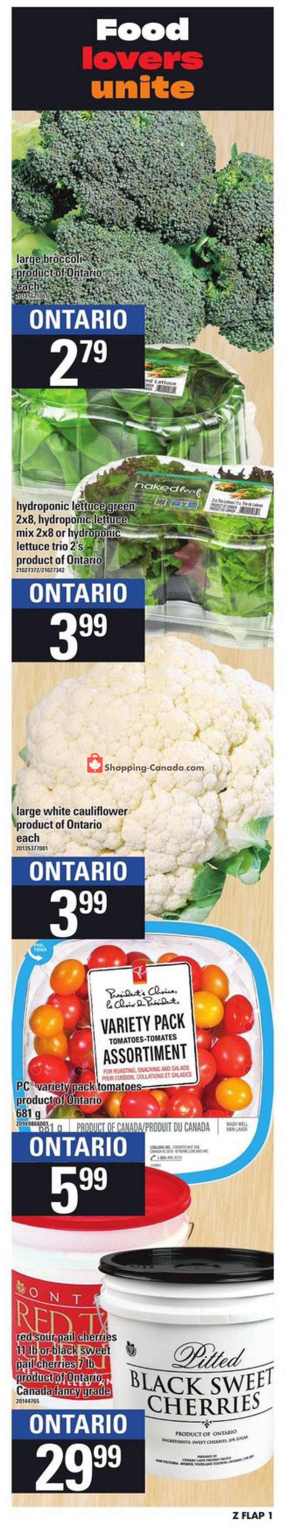 Loblaws flyer from Thursday July 25, 2019 to Wednesday July 31, 2019 - page 1