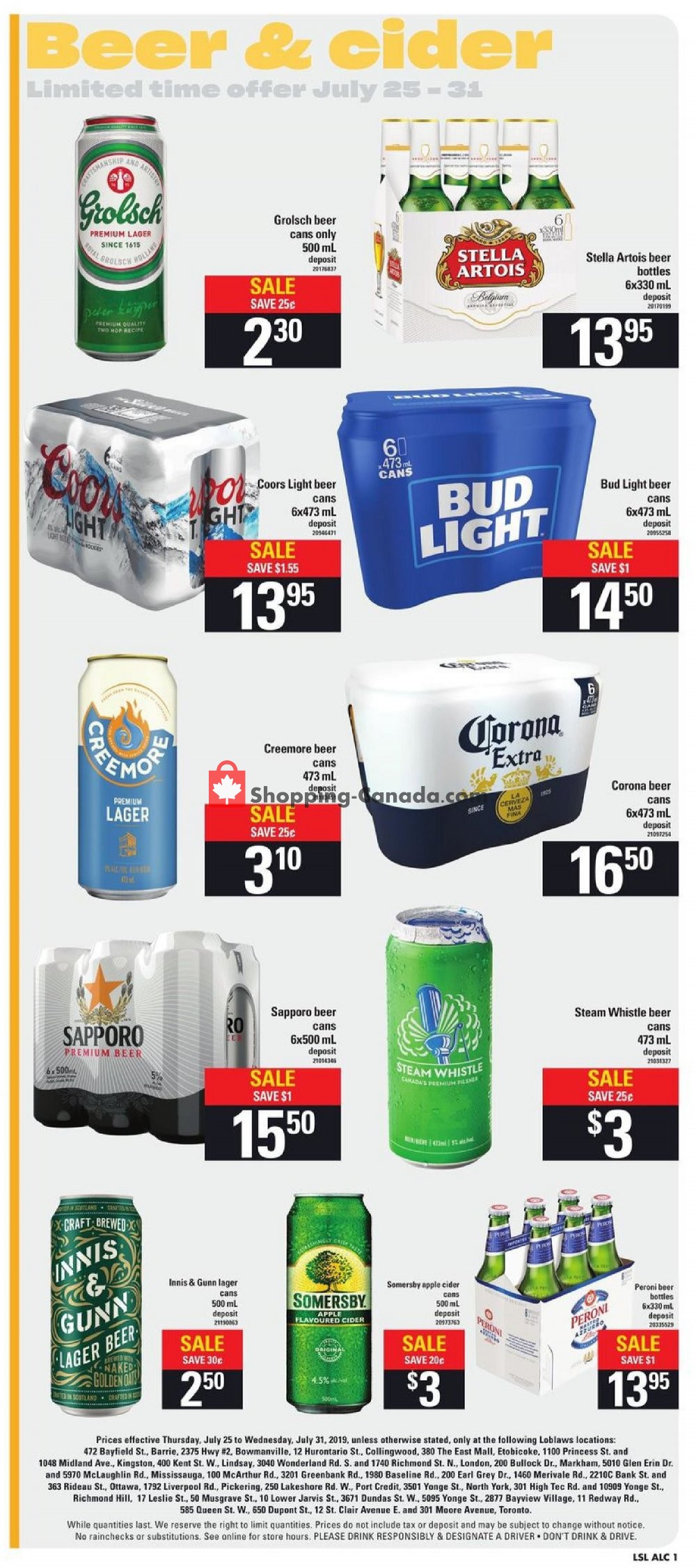 Loblaws flyer from Thursday July 25, 2019 to Wednesday July 31, 2019 - page 12