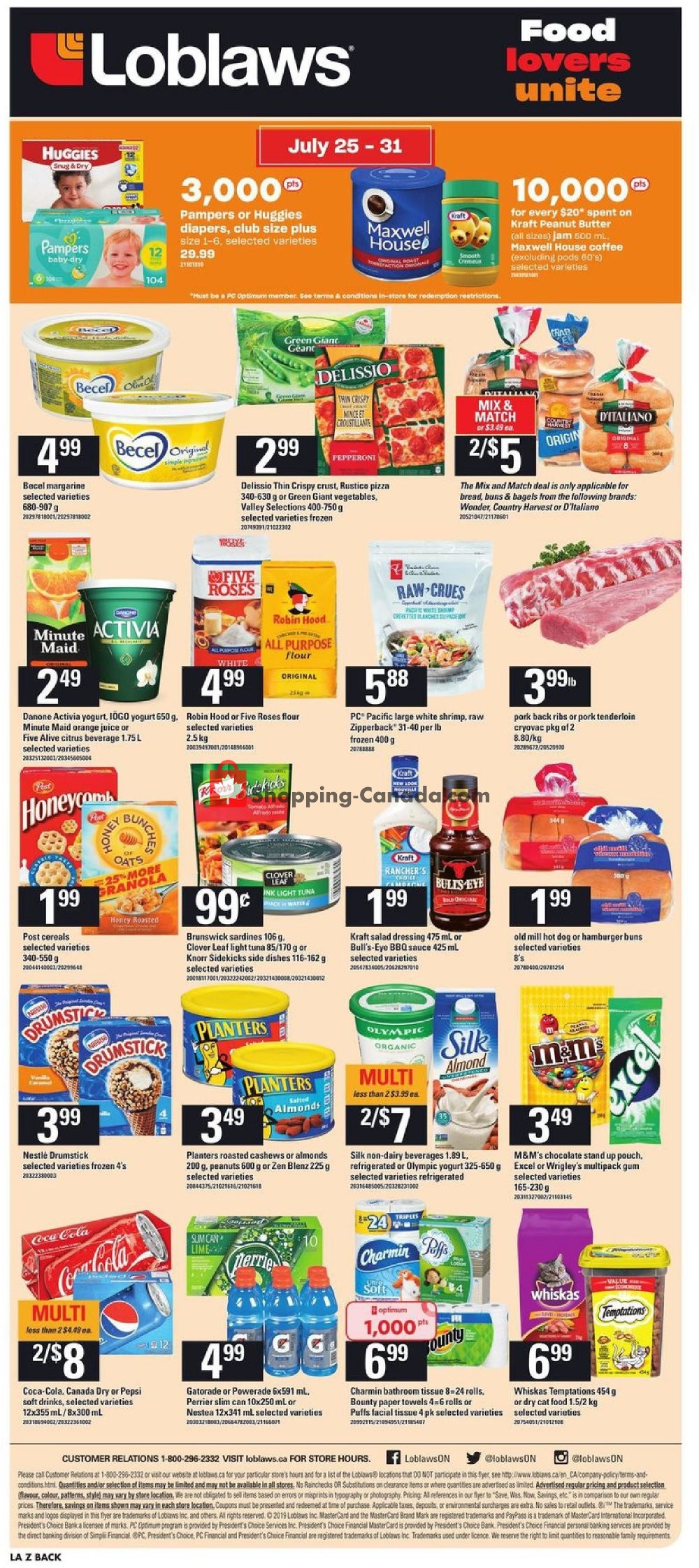 Loblaws flyer from Thursday July 25, 2019 to Wednesday July 31, 2019 - page 19